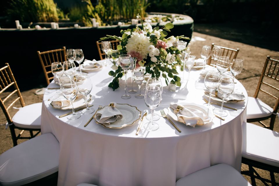 Elegant White Outdoor Dinner Party