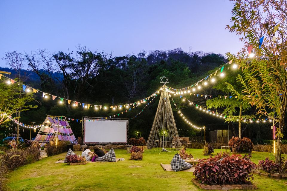 Outdoor Movie Night 30th Birthday Party